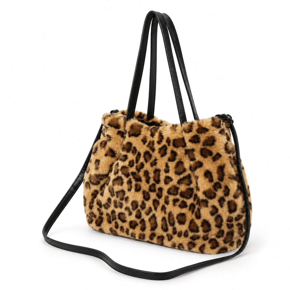 Flauschige Damentasche NAZZEA SAVANA mit Animalprint