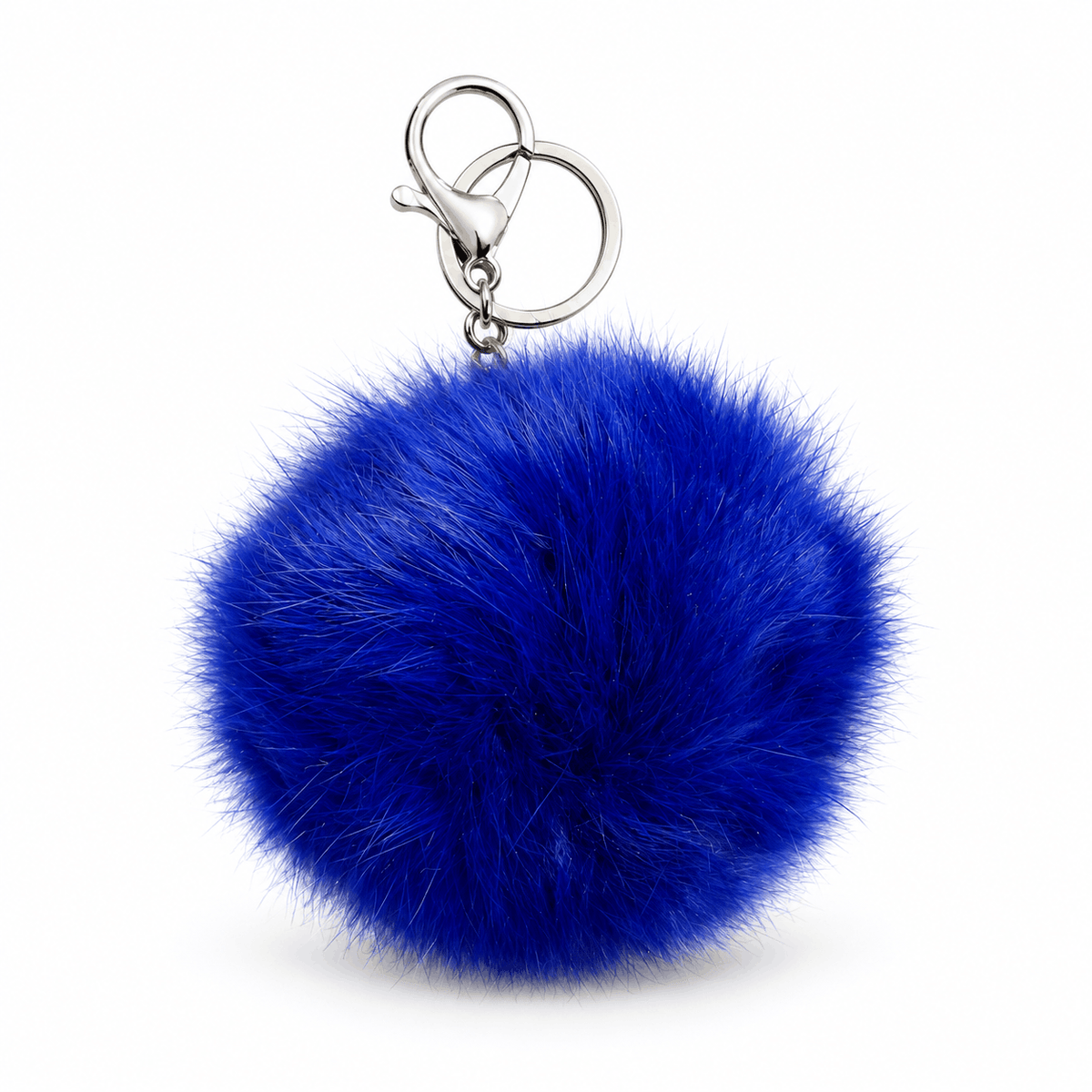 Flauschiger Schlüsselanhänger NAZZEA Pomelle, Farbe Blau