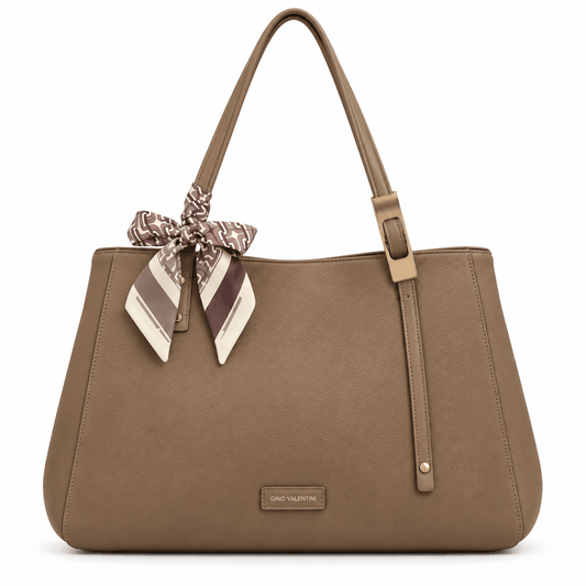 Gino Valentini LUCERA Damentasche, Farbe Khaki / Taupe