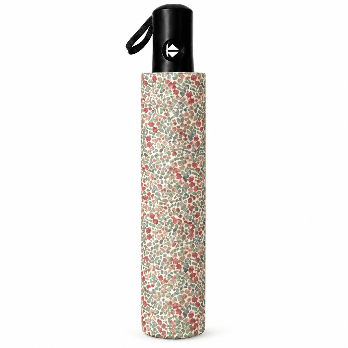 Parapluie pliant automatique NAZZEA Aveline – 55 cm, couleur écru avec motif mosaïque multicolore