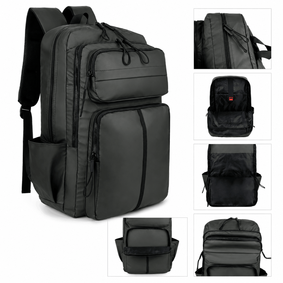 Großer Wanderrucksack 30L mit vielen Fächern – schwarz, Ansicht 2