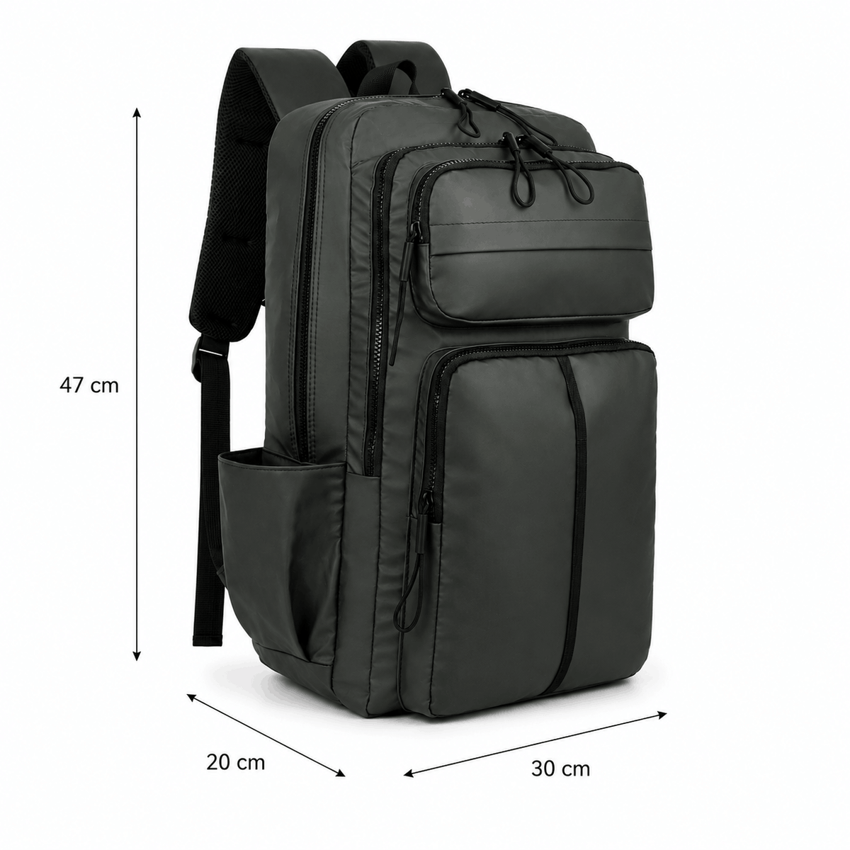 Großer Wanderrucksack 30 l mit vielen Fächern – schwarz, Ansicht 6