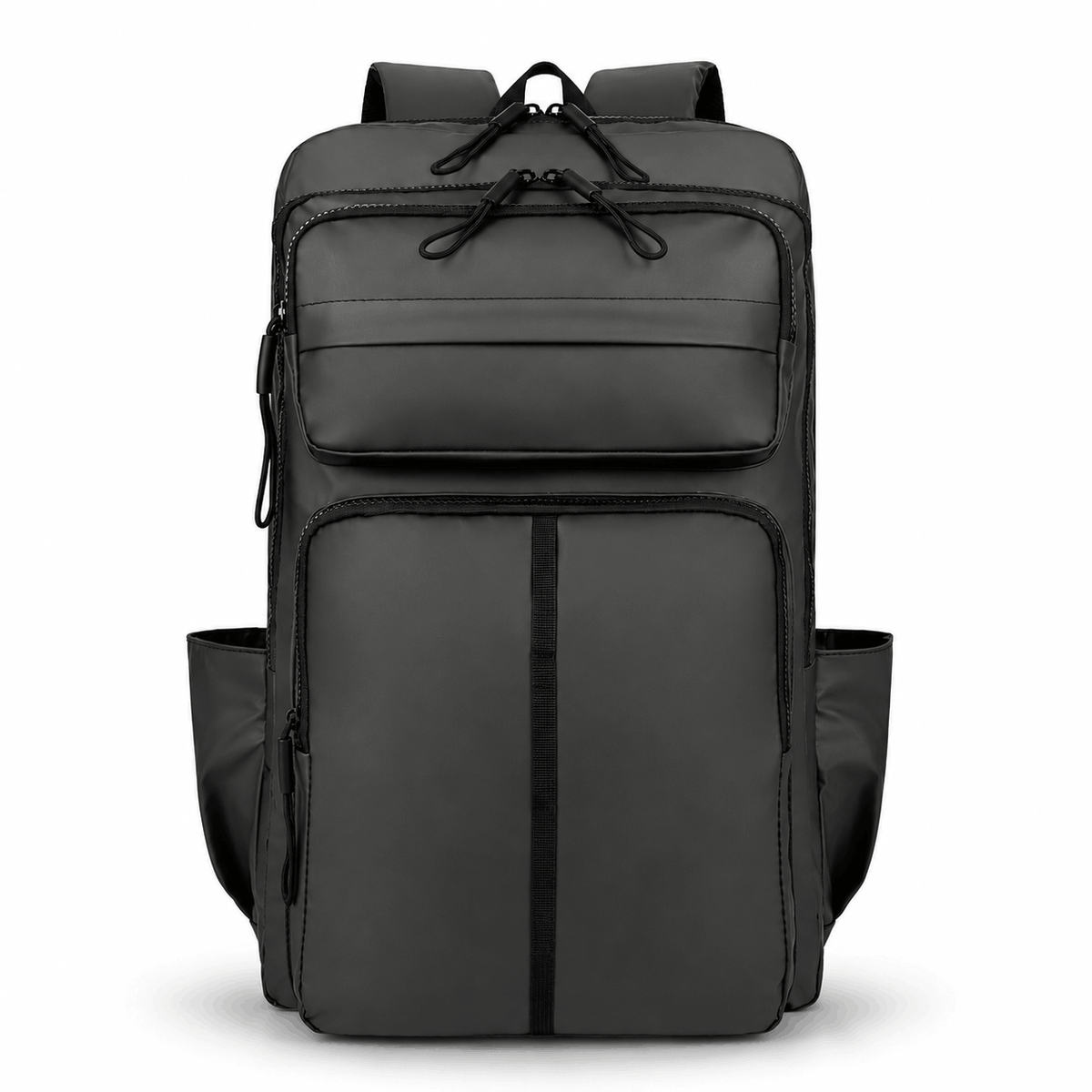 Großer Tourenrucksack 30 l mit vielen Fächern – schwarz