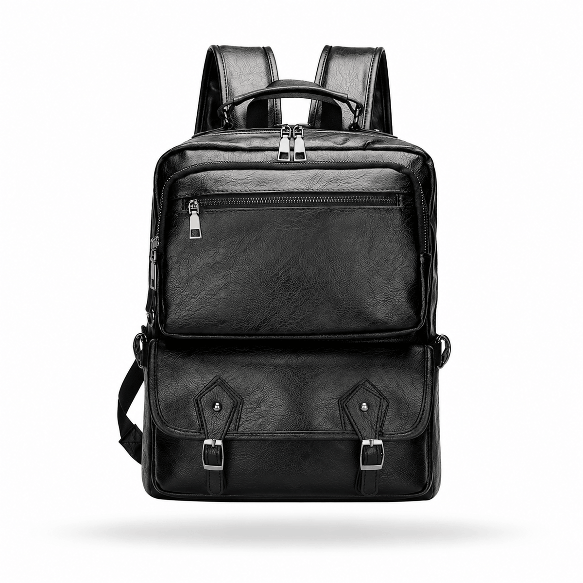 Schwarzer Business-Rucksack für einen 15,6-Zoll-Laptop mit vielen Fächern