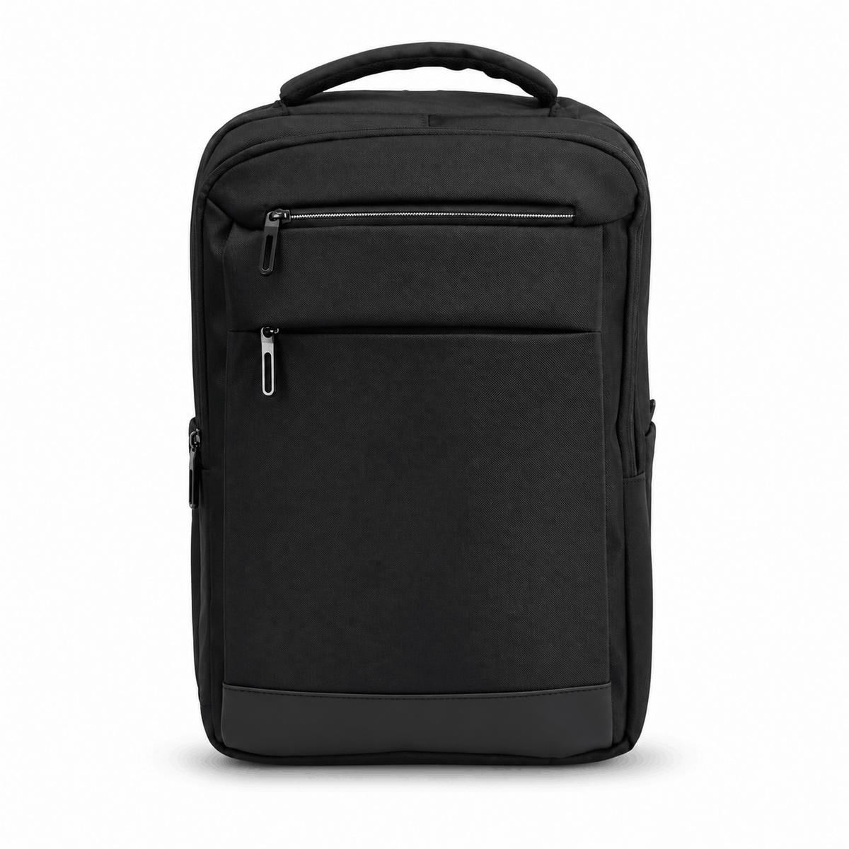 Schwarzer Business-Laptoprucksack mit vielen Fächern – 46 cm