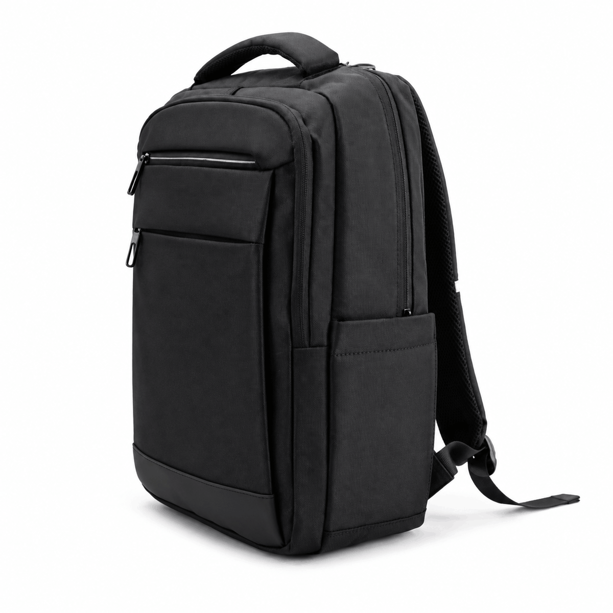 Schwarzer Business-Rucksack für Laptops mit vielen Fächern – 46 cm, Ansicht 2