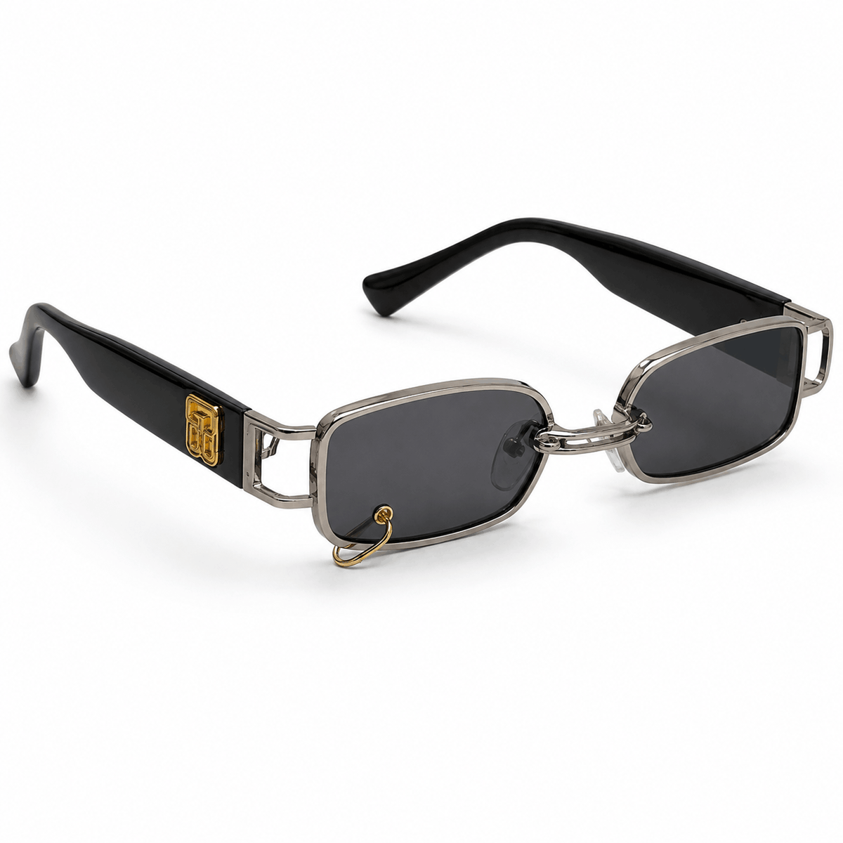 Ochelari de soare pentru femei NAZZEA MONACO – GB Series, culoare negru/argintiu
