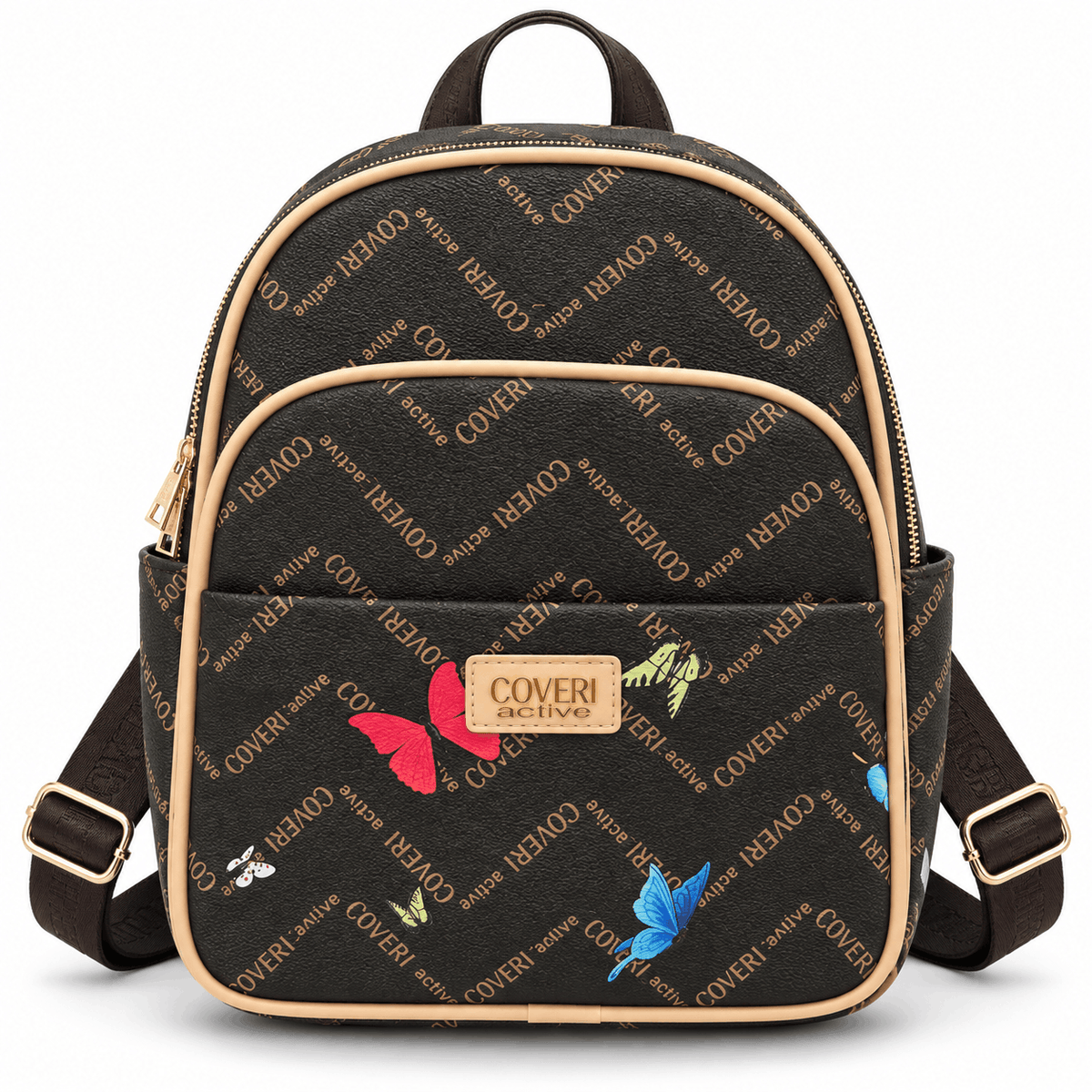 Sac à dos femme COVERI Active Butterfly, coloris marron