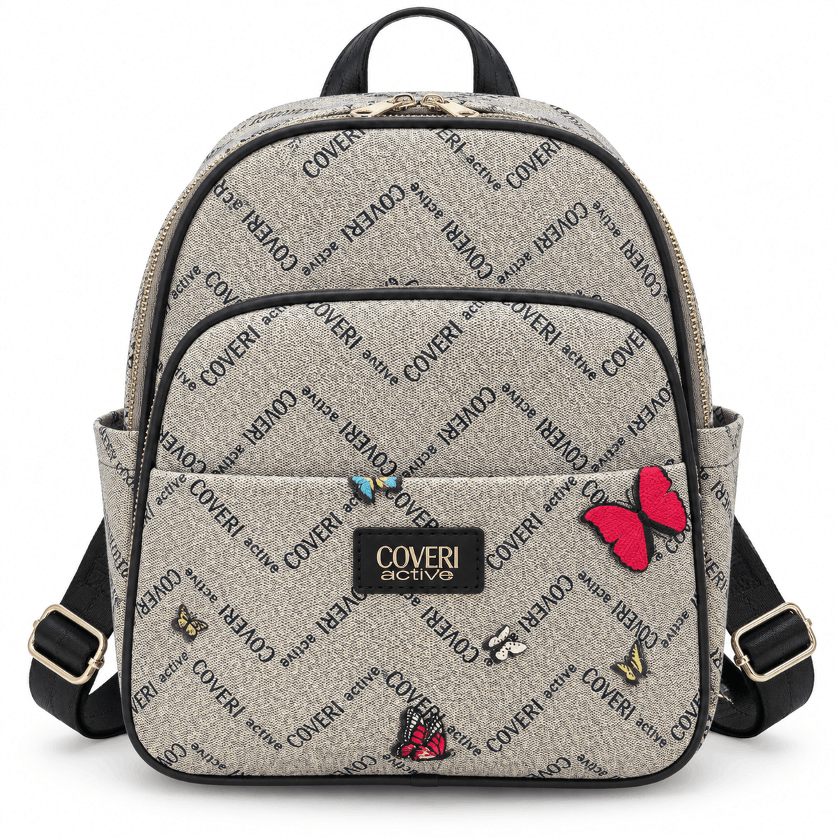 Sac à dos pour femme COVERI Active Butterfly, couleur gris