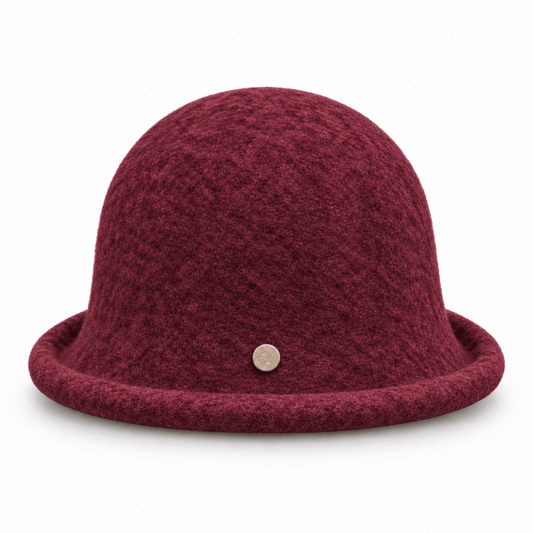 Pălărie cloche de damă NAZZEA VIENNA, cu bor răsucit