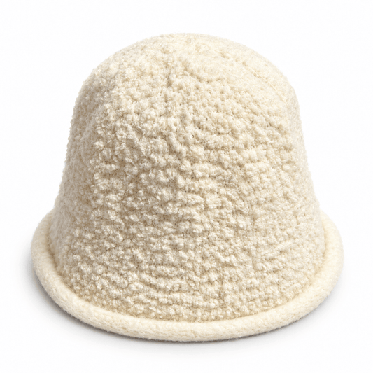 Pălărie clopot de damă NAZZEA RICCIO, din material bouclé pufos