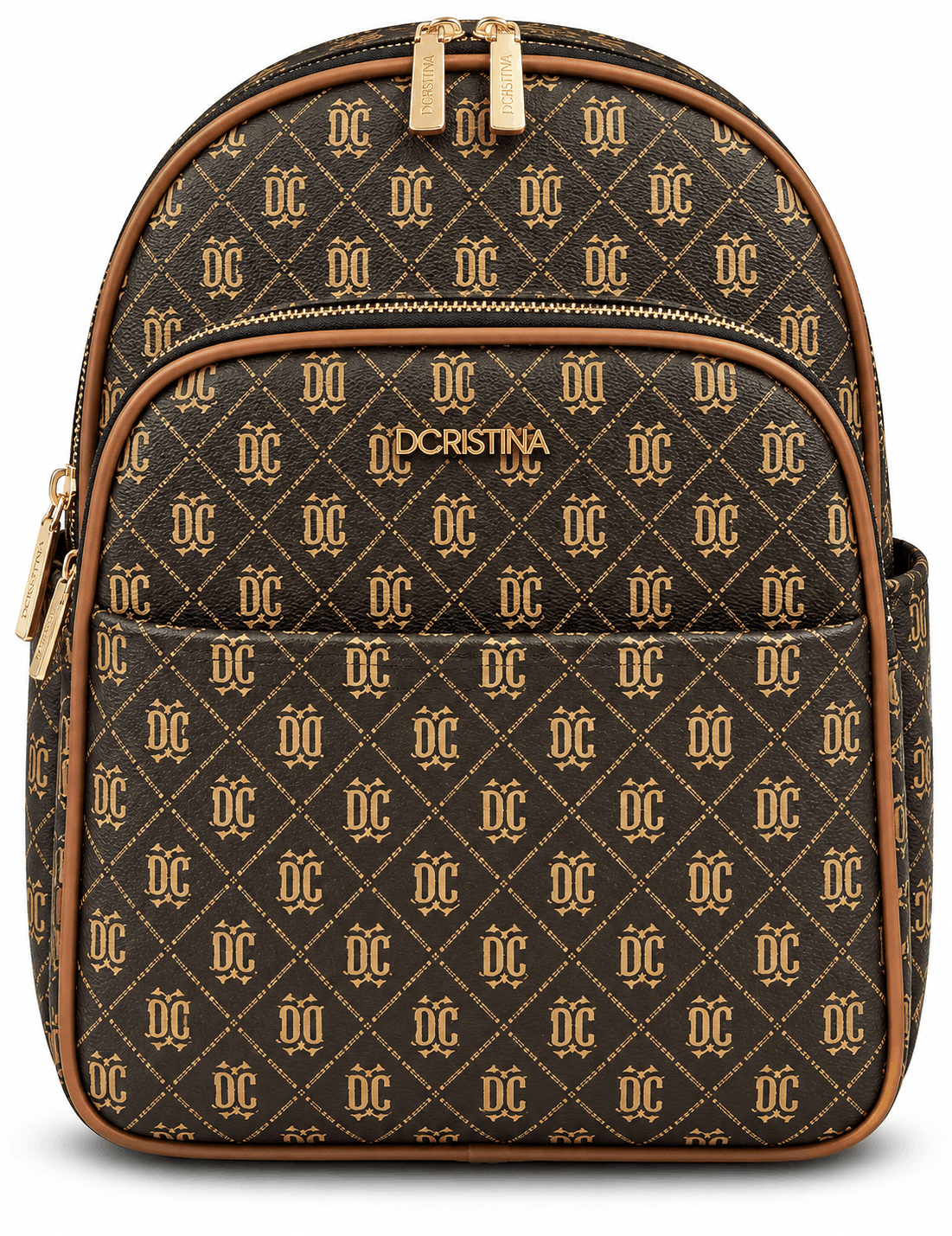 Rucsac de damă D.CRISTINA Monogram, culoare maro
