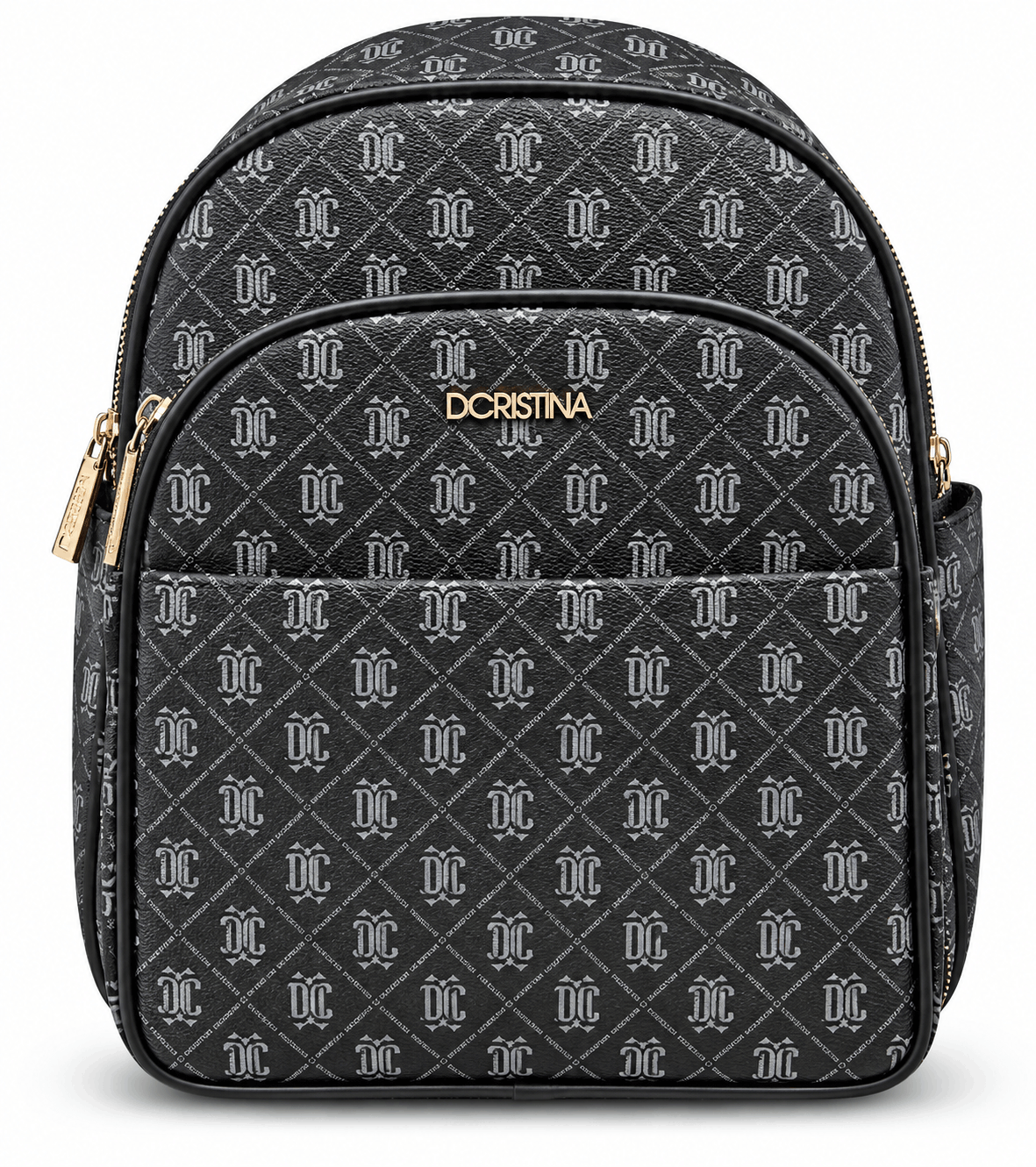 Rucsac de damă D.CRISTINA Monogram, culoare neagră