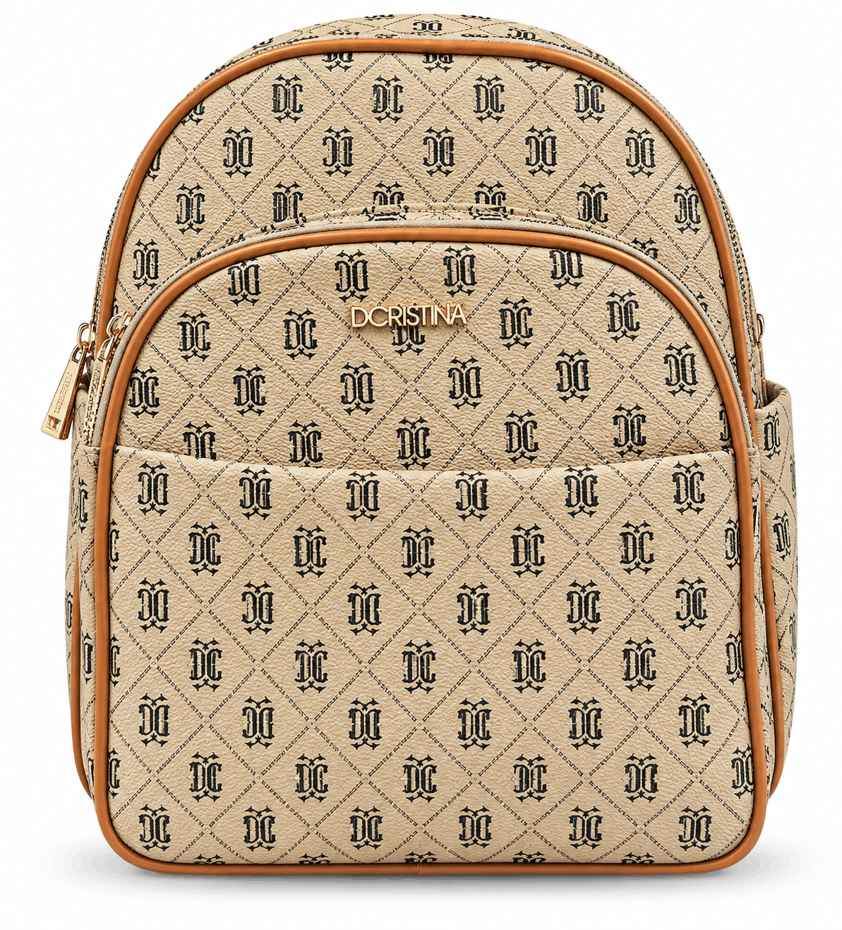 Rucsac de damă D.CRISTINA Monogram, culoare bej