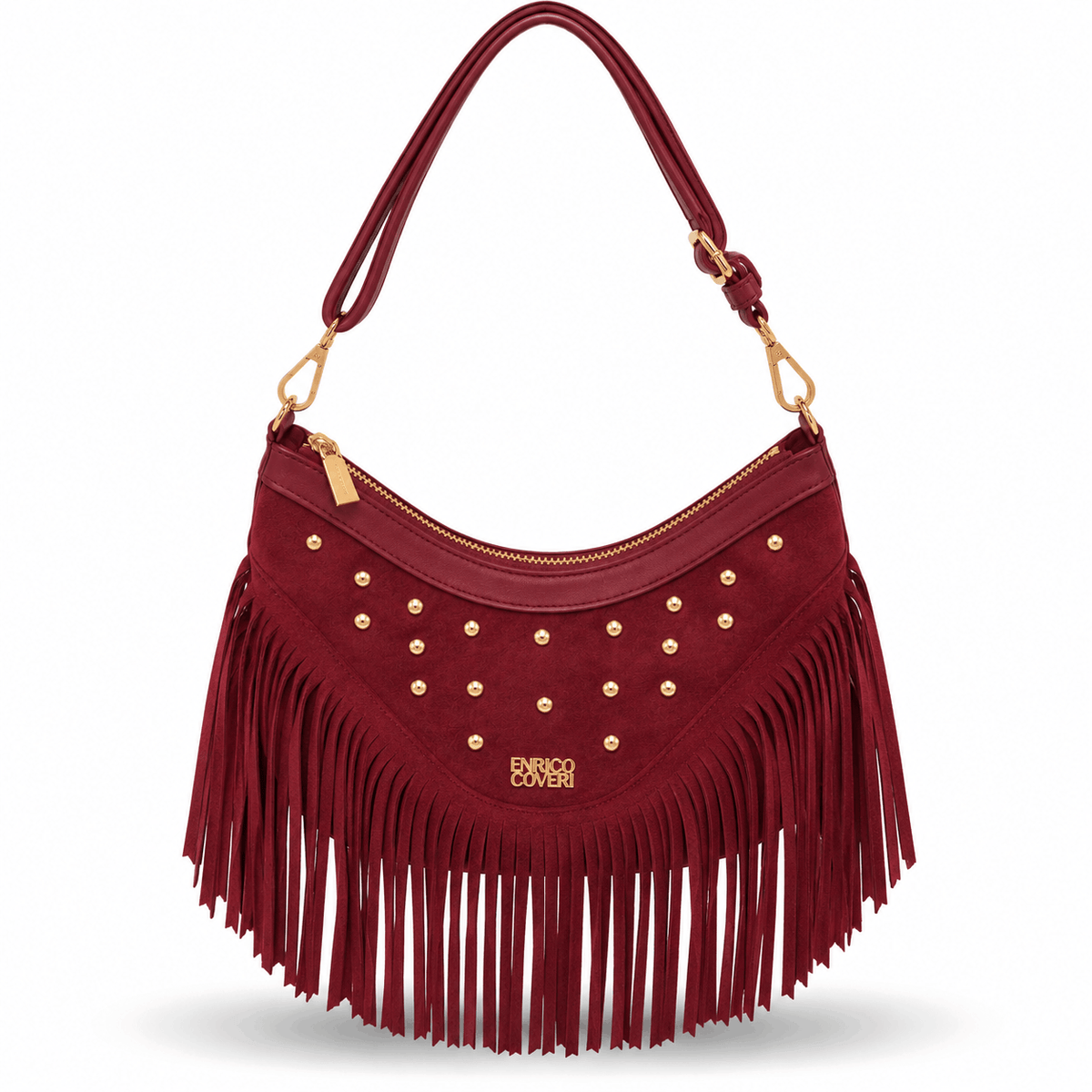 Sac à main Enrico Coveri SIENA à franges et détails dorés, vue 2