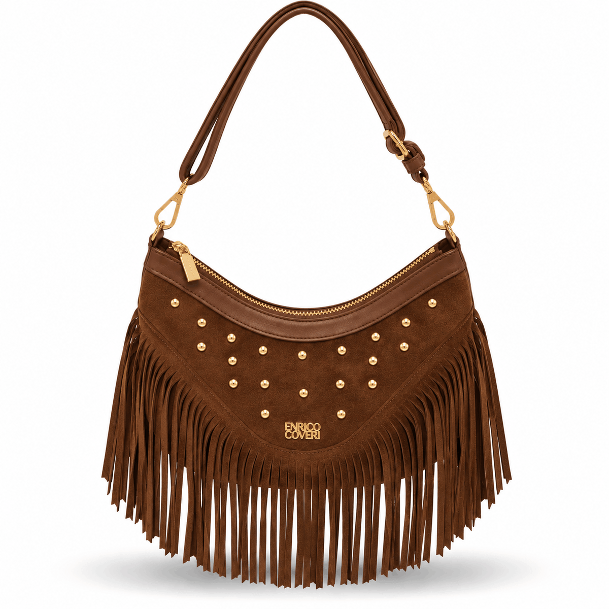 Sac à main femme Enrico Coveri SIENA à franges et détails dorés, vue 4