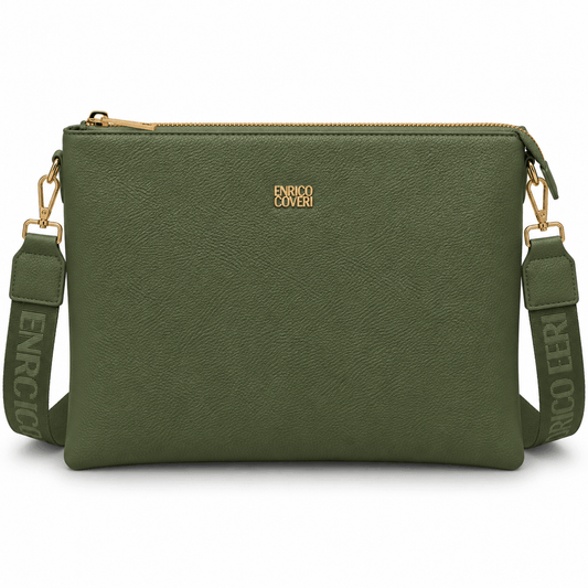 Geantă de damă Enrico Coveri – geantă elegantă de umăr, culoare verde