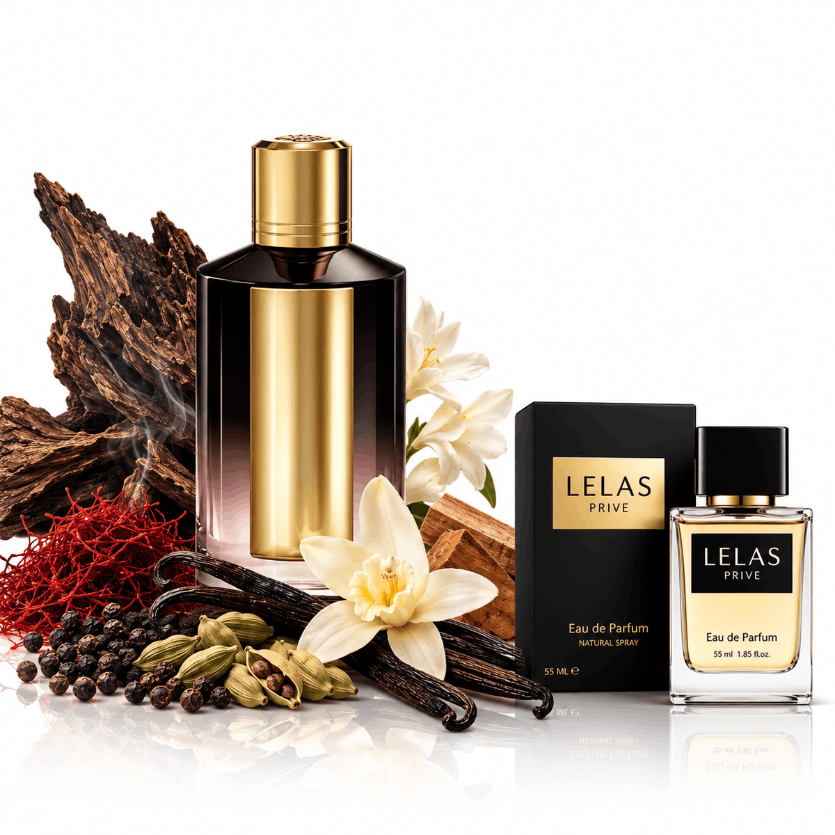Унисекс парфюм LELAS PRIME 55 ml – Вдъхновен от Aoud Vanille Follow The Scent