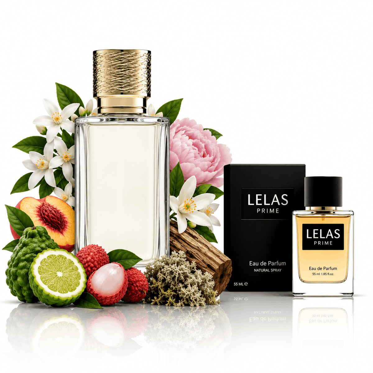 Parfum unisex LELAS PRIME 55 ml – Inspirat de Fleur Narcotique