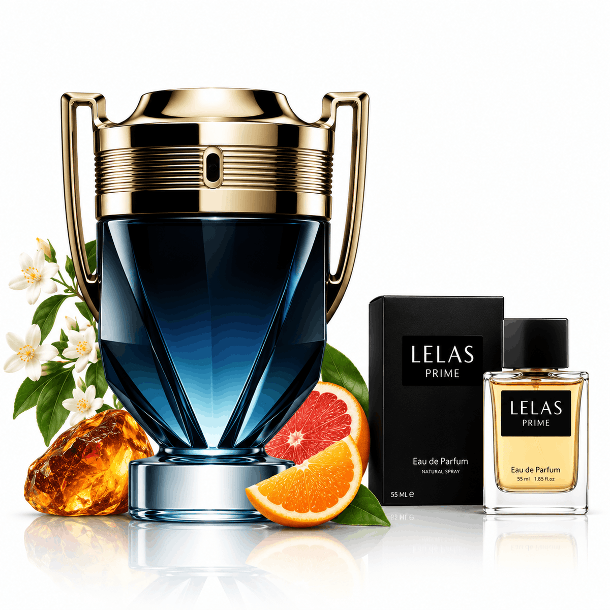 Ανδρικό άρωμα LELAS PRIME 55 ml – εμπνευσμένο από το Invictus Emerald