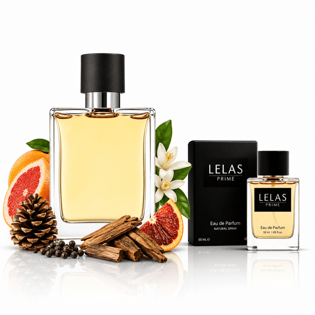 Parfum pour homme LELAS PRIME 55 ml – Inspiré de Terre d’Hermès