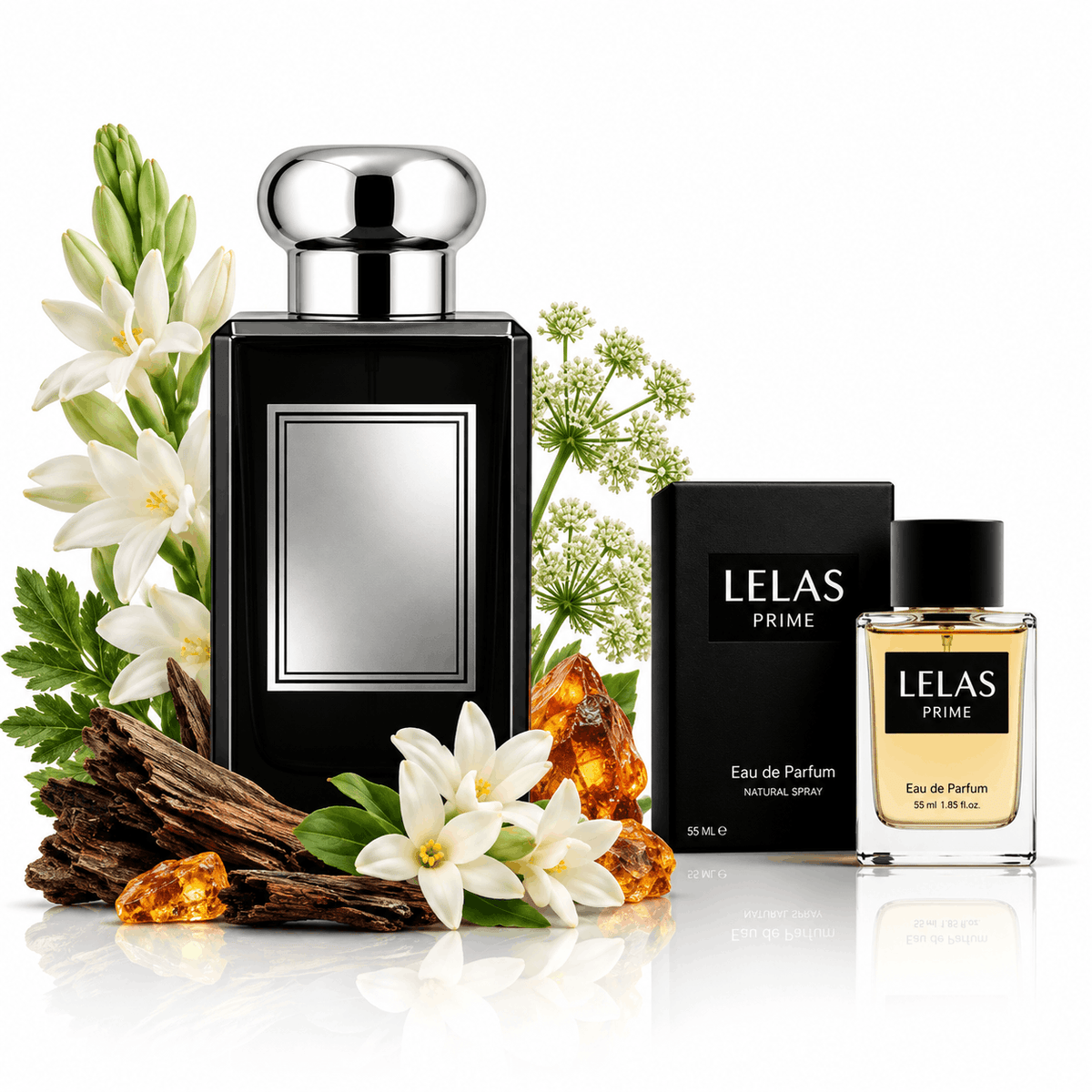 Parfum unisex LELAS PRIME 55 ml – Inspirat de Tuberose Angelica