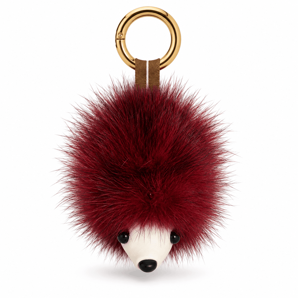 Flauschiger Schlüsselanhänger NAZZEA Hedgie, bordeauxrot