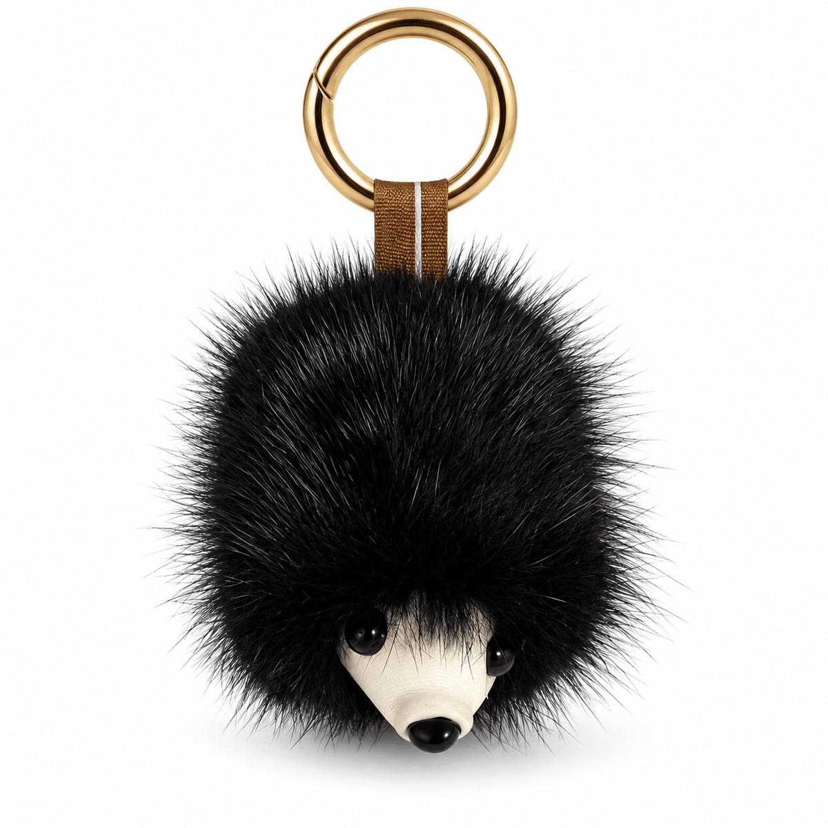 Flauschiger Schlüsselanhänger NAZZEA Hedgie, Farbe Schwarz