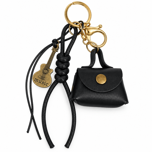Дамски ключодържател NAZZEA Melody Bag, цвят черен