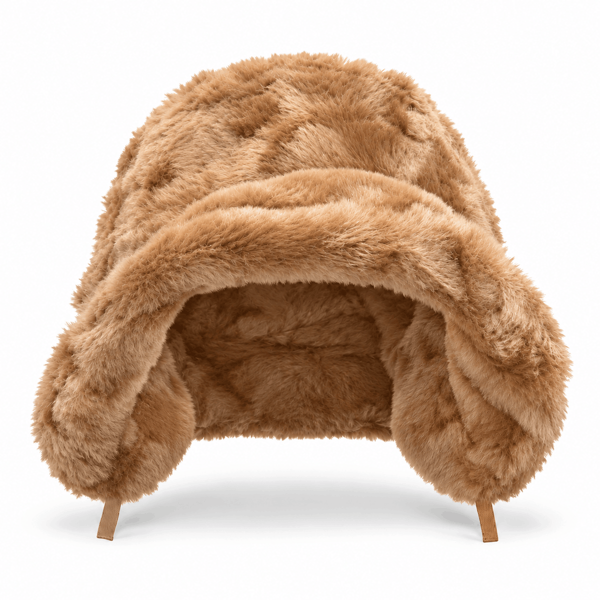 NAZZEA NEVE női bolyhos kerek kalap, camel színű