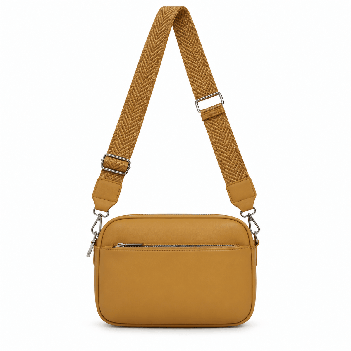 NAZZÉA RIMINI Damen-Schultertasche, senffarben