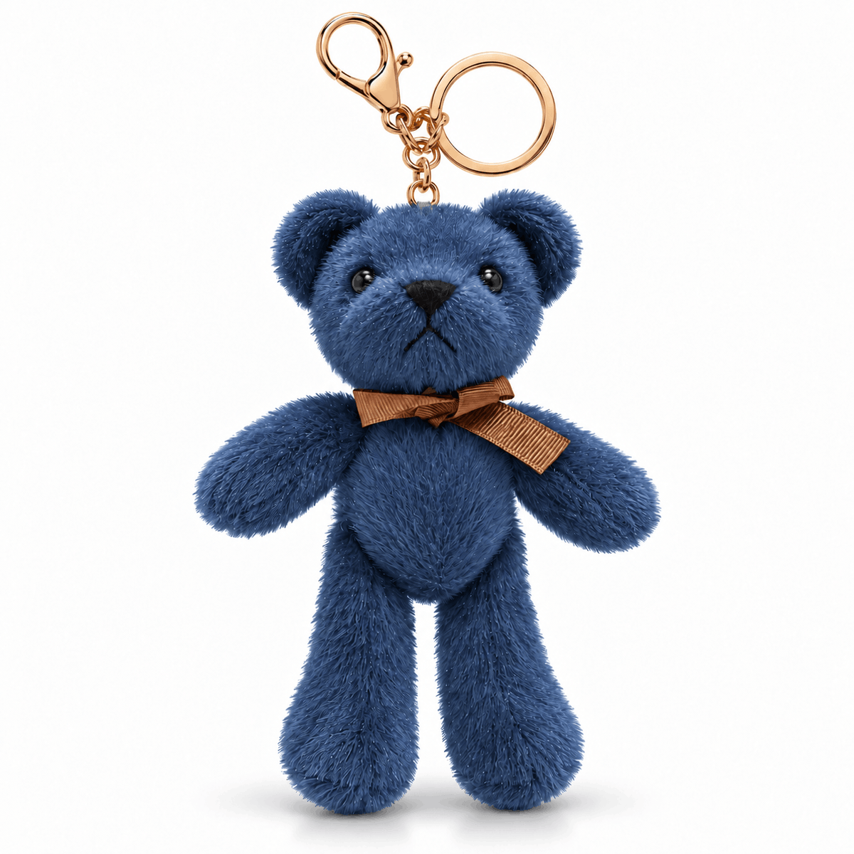 Плюшен ключодържател мече NAZZEA TEDDY – аксесоар за чанта и раница, цвят син