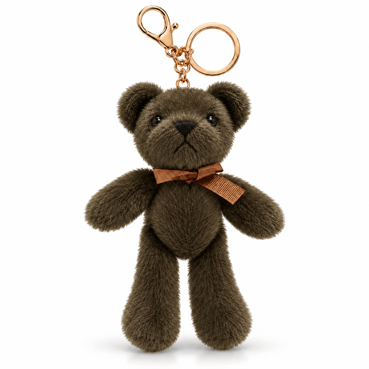 Плюшен ключодържател мече NAZZEA TEDDY – аксесоар за чанта и раница, цвят зелен