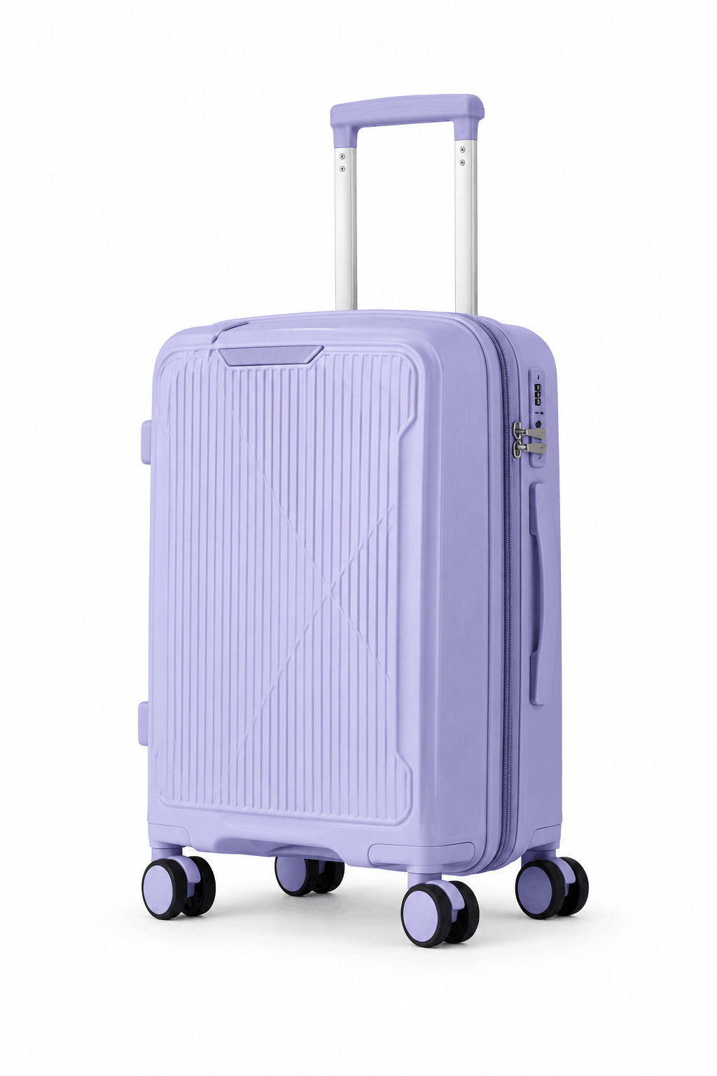 Valise rigide ORMI DELUX à 4 roulettes doubles – à l’unité ou en lot de 3, couleur lilas