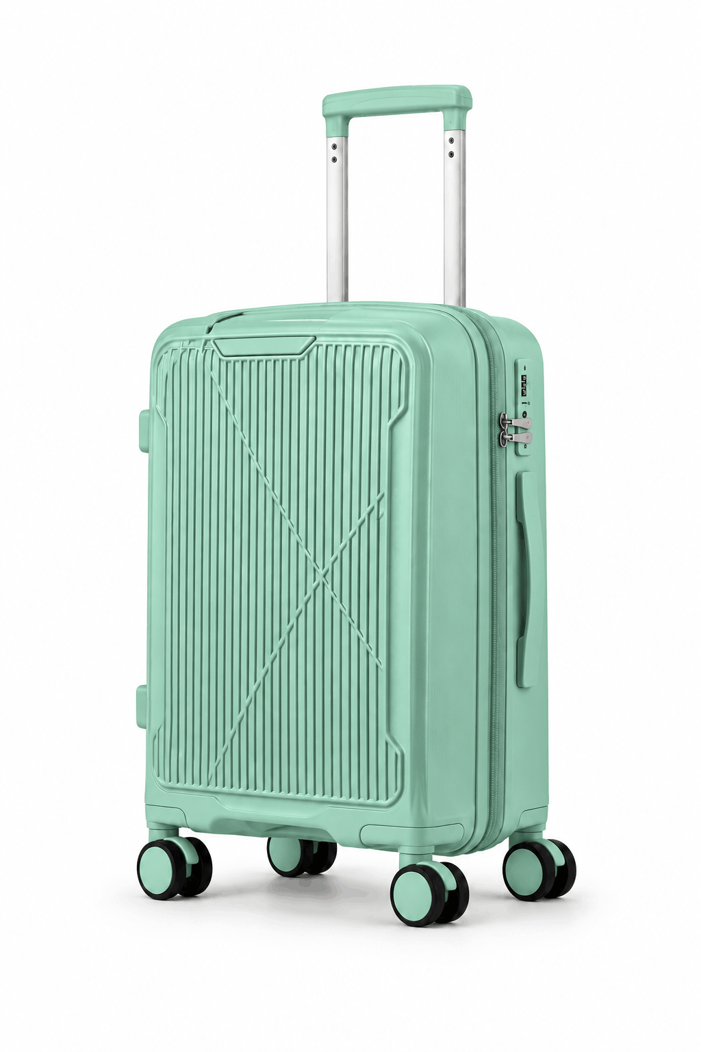 Valise rigide ORMI DELUX à 4 doubles roues – à l’unité ou en lot de 3, couleur verte