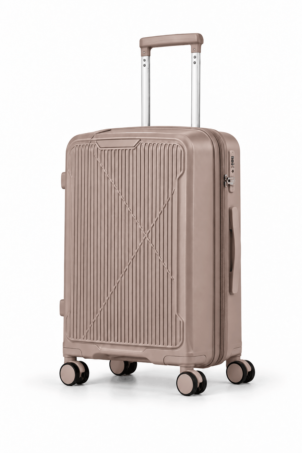 Valise rigide ORMI DELUX à 4 roulettes doubles – à l’unité ou en lot de 3, couleur champagne