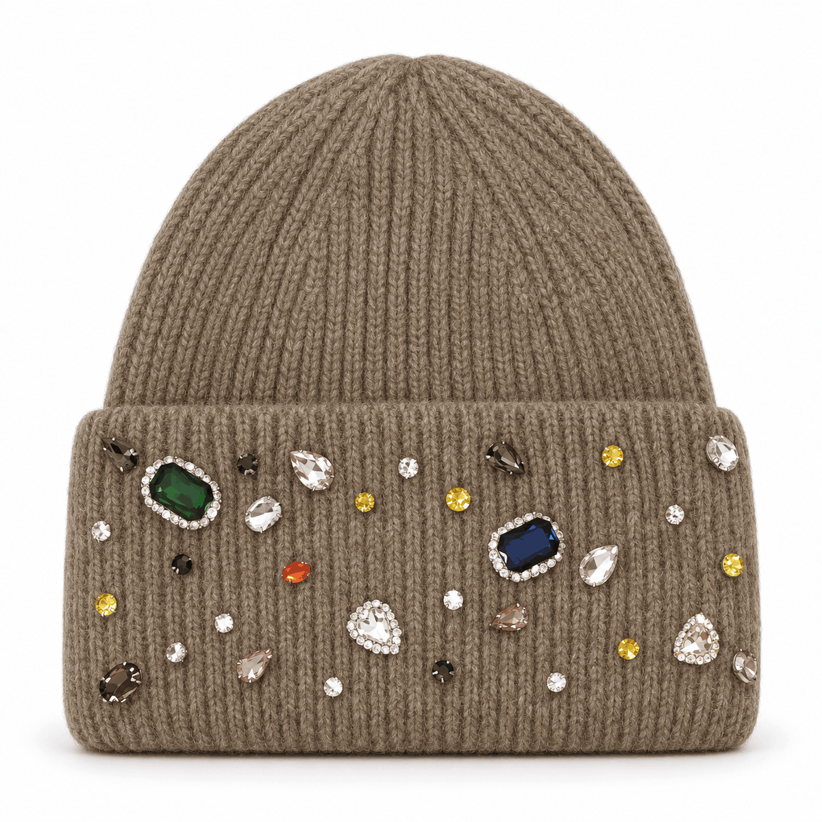 Gestrickte Damenmütze NAZZEA GIOIA mit Steinchen