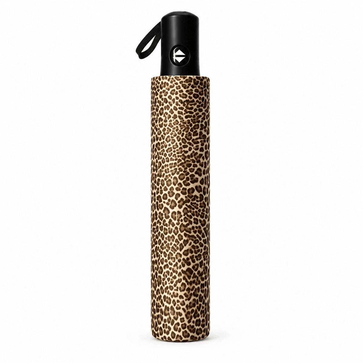 Umbrelă pliabilă automată NAZZEA Felina cu imprimeu animalier, culoare leopard maro