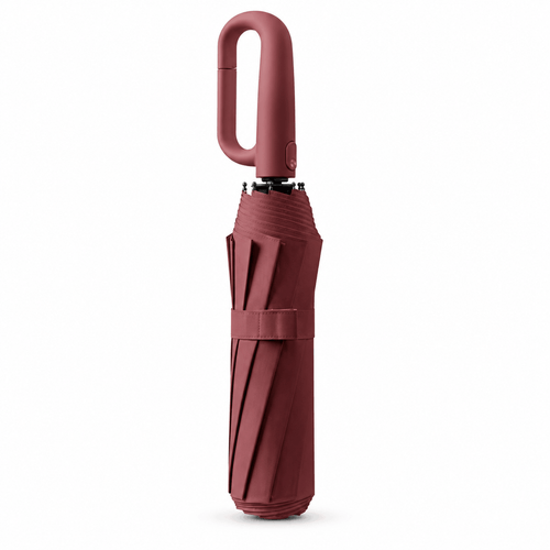 Umbrelă pliabilă automată NAZZEA Orlina, cu mâner oval, de culoare vișinie