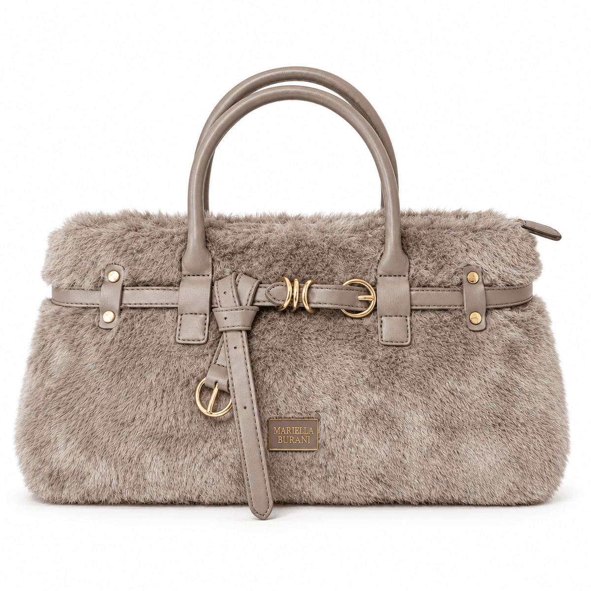 Flauschige Damentasche Mariella Burani, Farbe Taupe