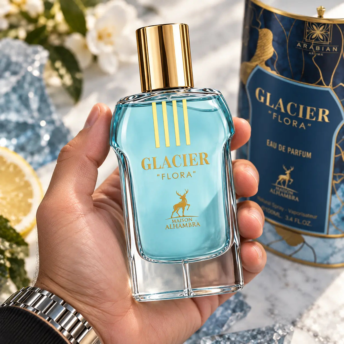 Parfum unisexe Maison Alhambra Glacier Flora EDP – 100 ml, voir 4